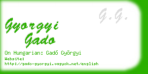 gyorgyi gado business card