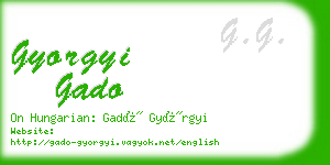 gyorgyi gado business card